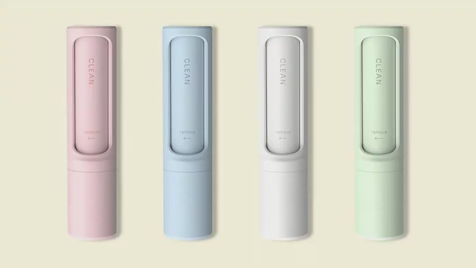 All four FurLift roller colors lined up on a warm cream background